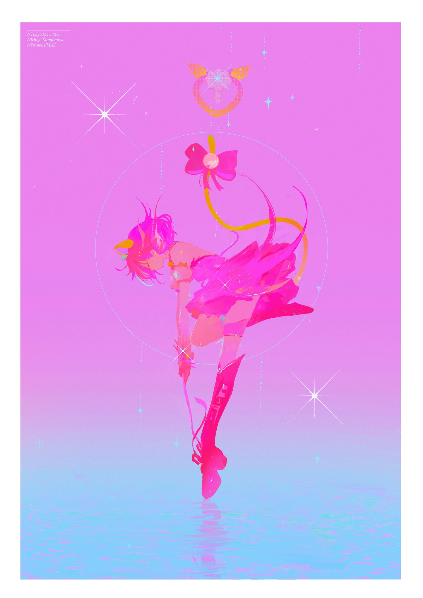 Mew Mew Ichigo - Mini Acrylic Block