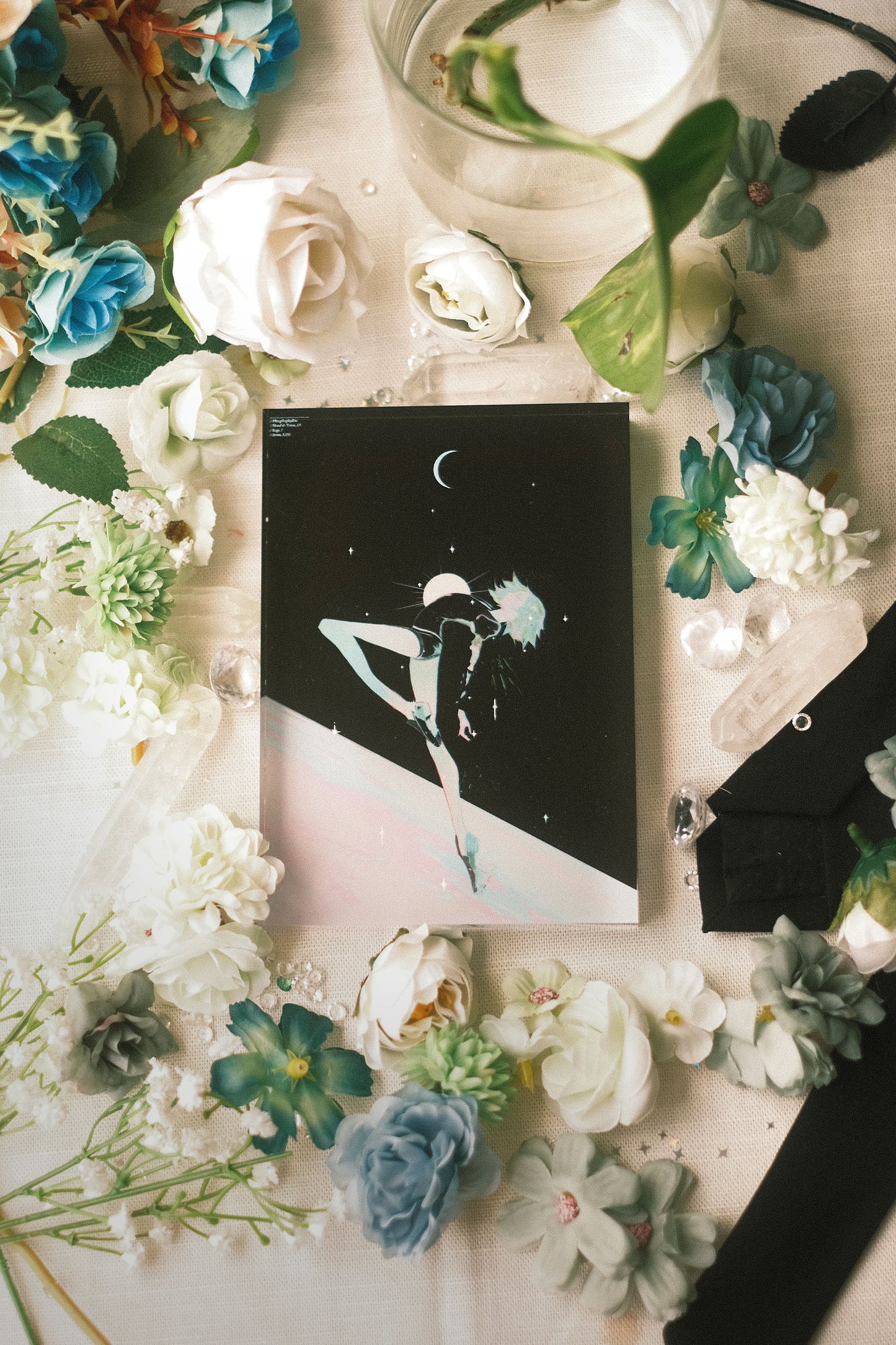 Phosphophyllite - Acrylic block